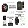 Relógio Smartwatch Microwear S10 Serie 10 Nfc Amoled - Prata/Branco