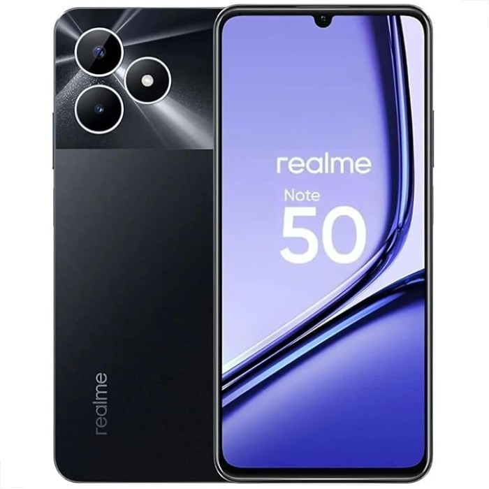 Smartphone Realme Note 50 4GB/128GB, câmera 13MP, bateria 5000mAh, Midnight black (Preto)